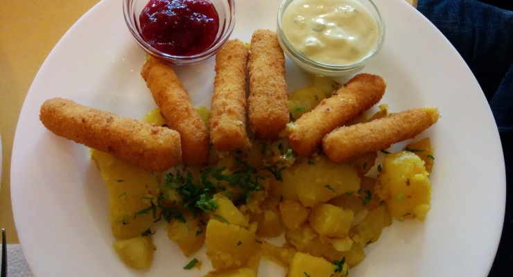 Vegane Käsesticks